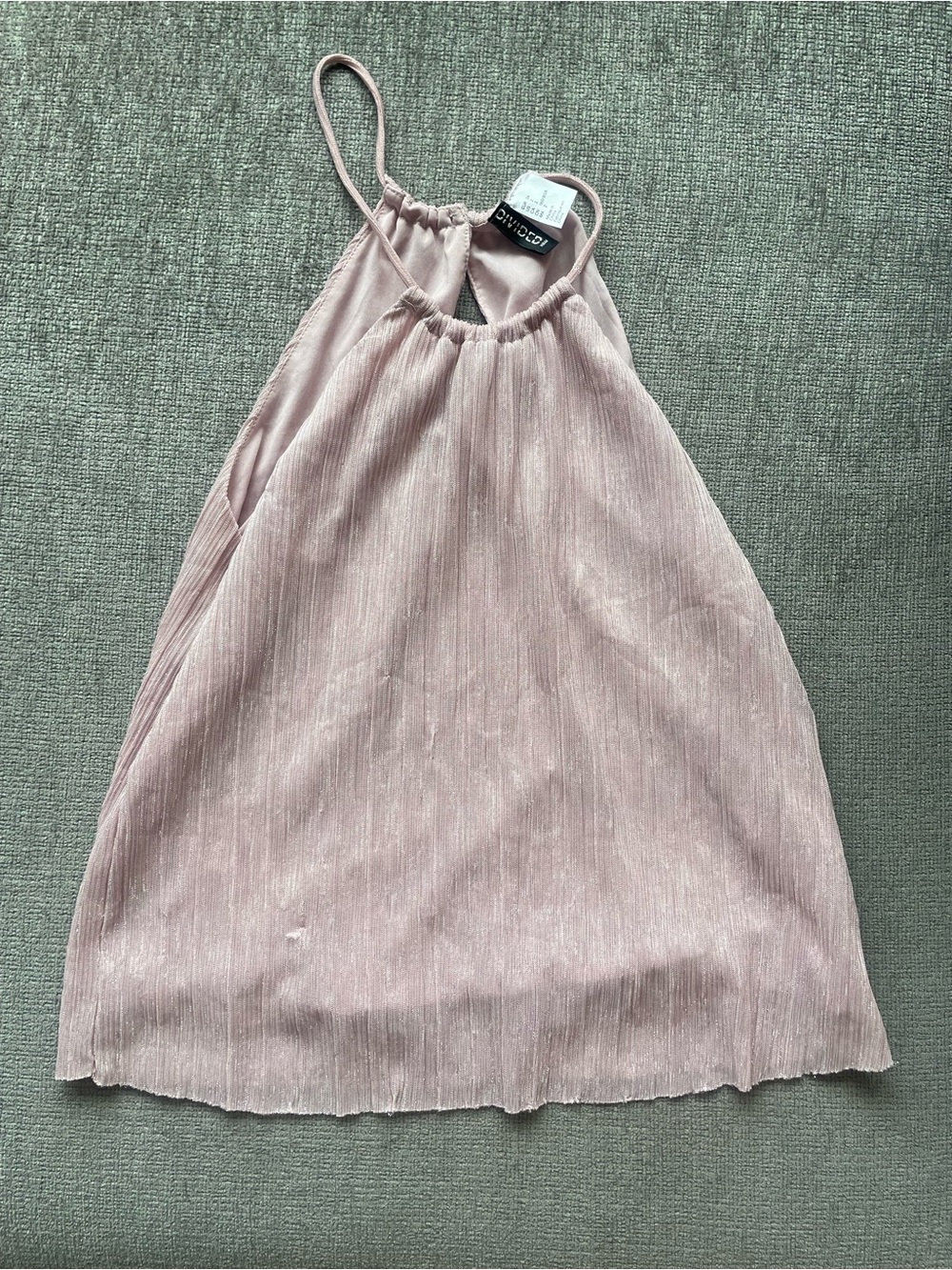3/$15 Blush Pink Sparkly Halter-Neck Top